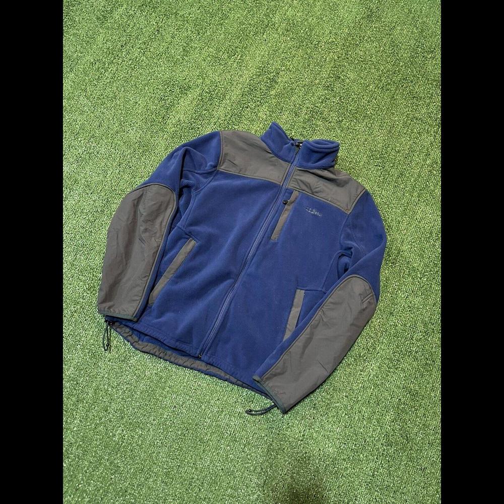 LL Bean Men Blue Full Zip Jacket Size Medium